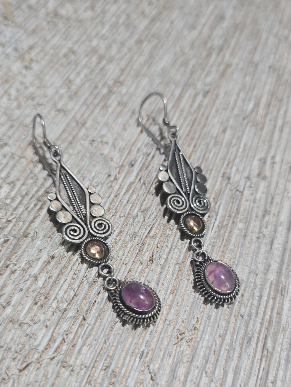Sterling Silver Dangle Earrings - Picture 2 of 6